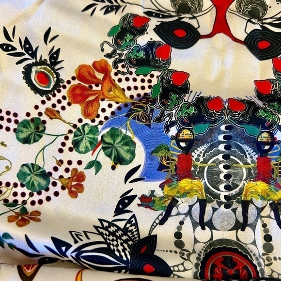 AKOK Anamika Khanna Women's Printed Silk Slipdress - Large - Picture 7 of 10